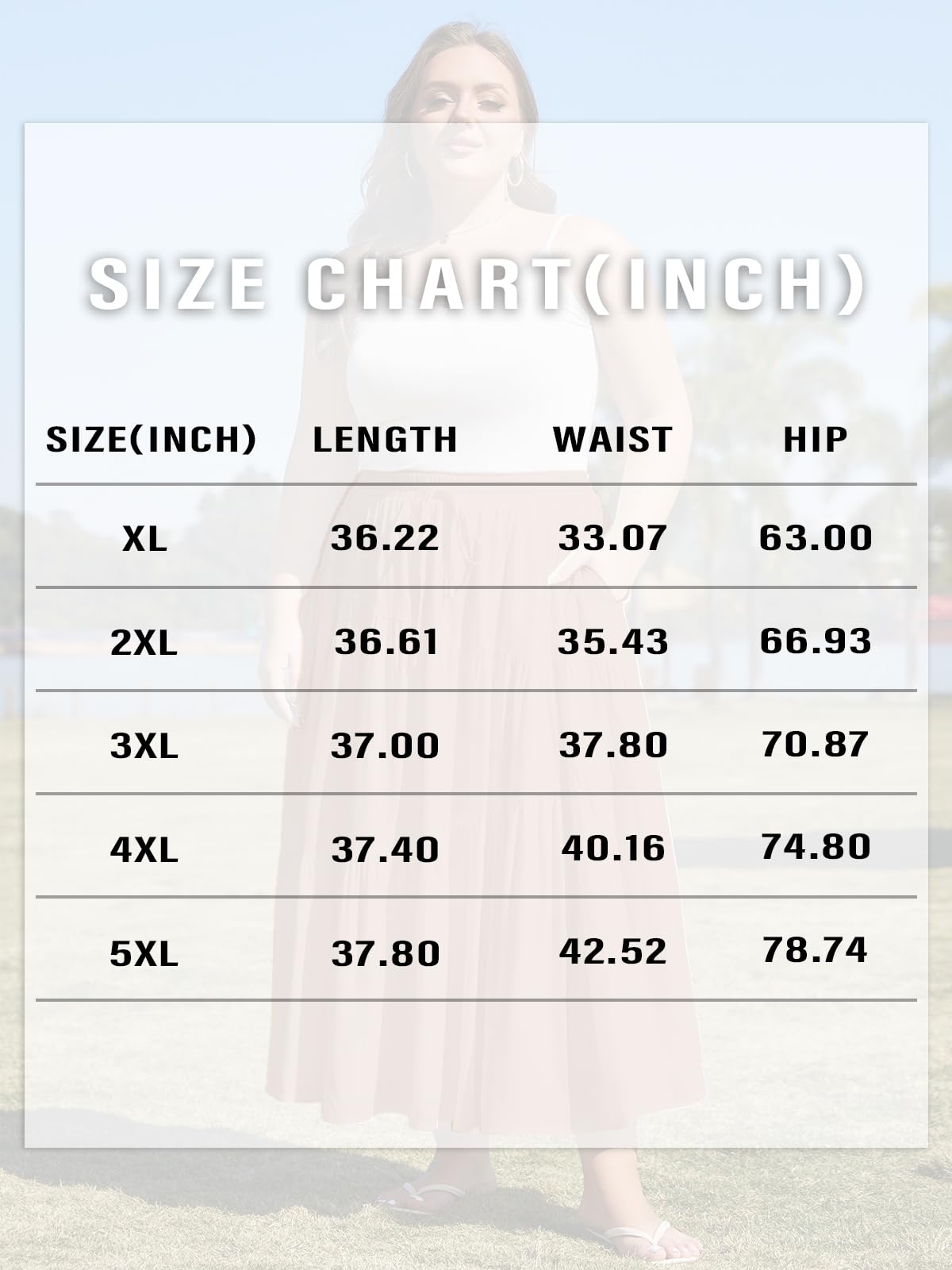 Plus Size Tiered Maxi Skirt-Orange| Moon Wood