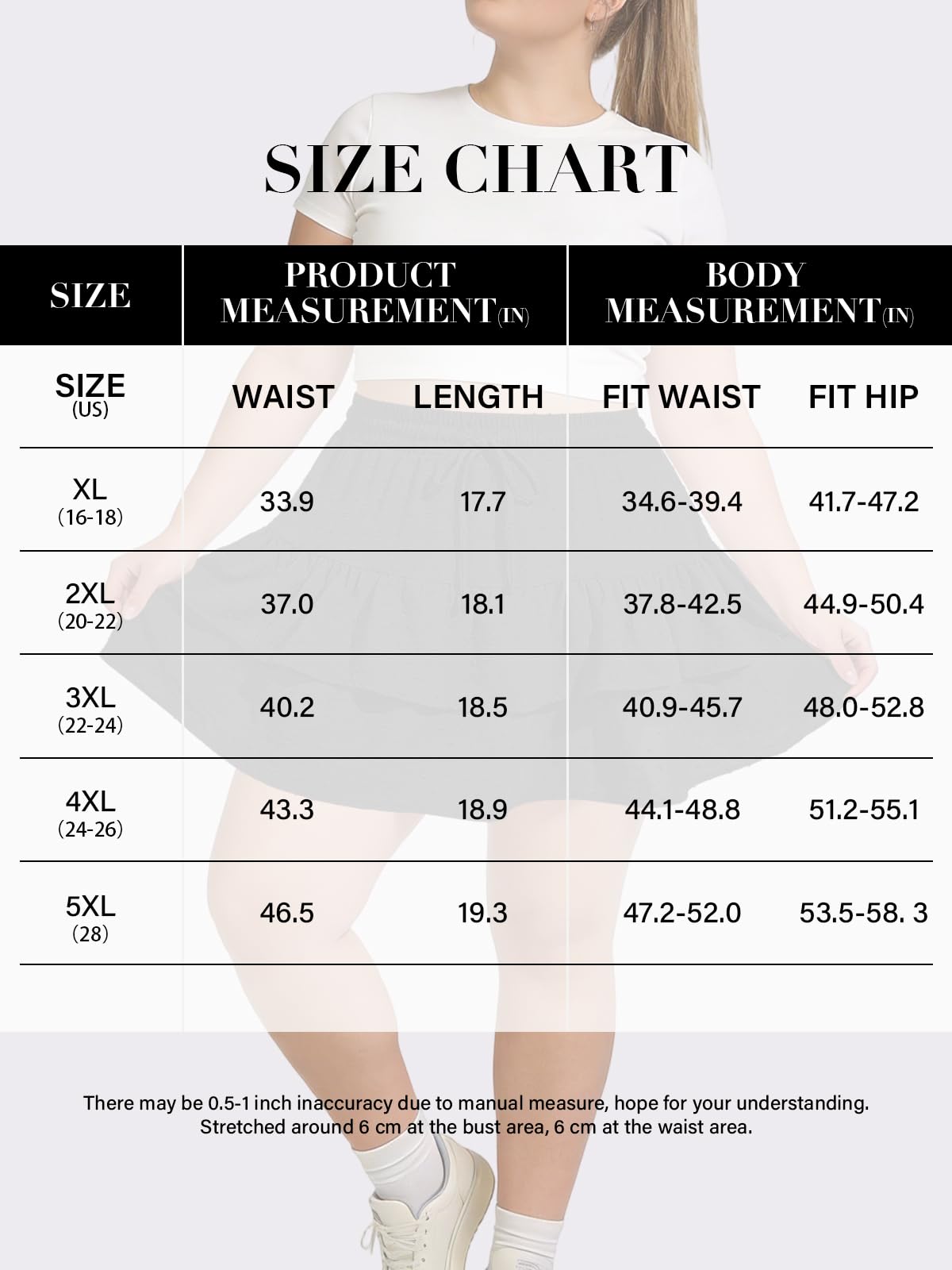 Plus Size Tiered Mini Skirts - Black-Moon Wood