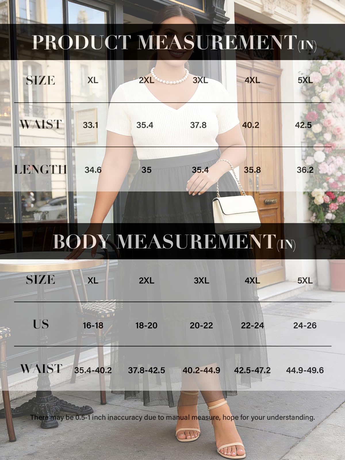 Plus Size Tulle Maxi Skirt Tiered Flowy - Black-Moon Wood