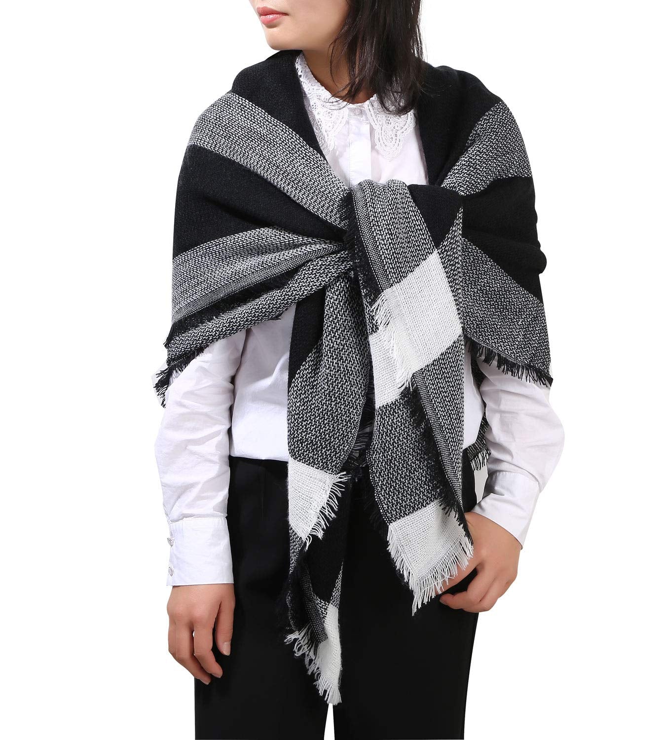 Shawl Wrap Large Square Warm Soft-Moon Wood