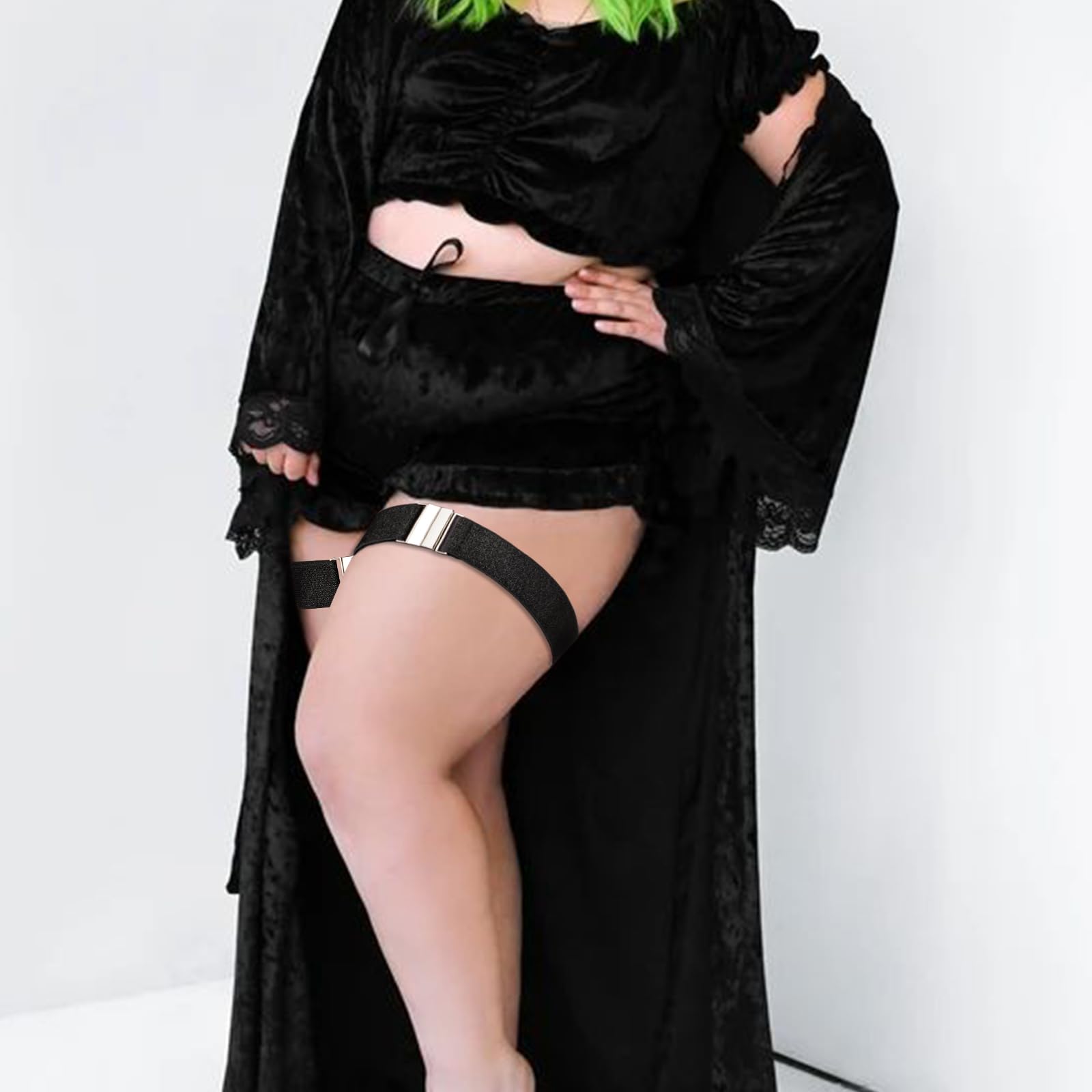 Plus Size Thigh Garter Belt with High ElasticMoon Wood Plus Size Thigh Garter Belt with High ElasticMoon Wood
