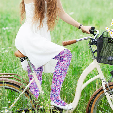 Women's Thigh High Socks Warm Soft - Lavender Splash-Moon Wood
