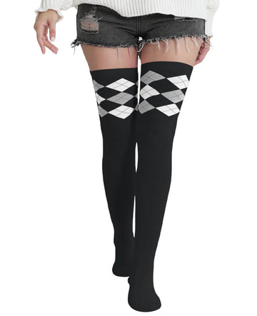 3 paires de chaussettes hautes souples en coton - Noir