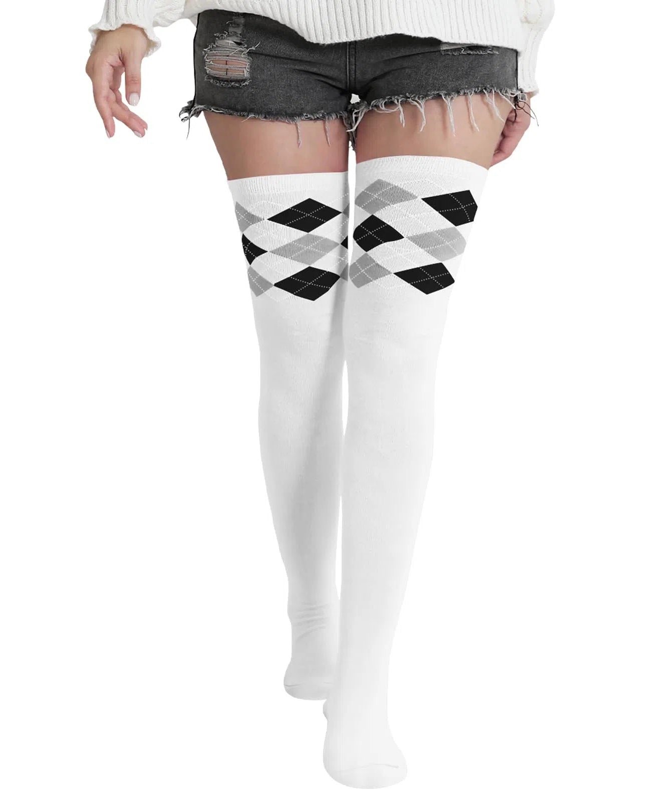 3 paires de chaussettes hautes souples en coton - Noir