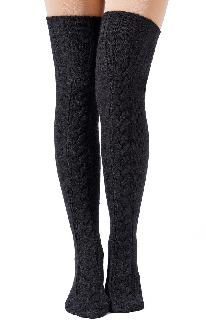 Wool Thigh High Socks Over the Knee Socks Moon Wood