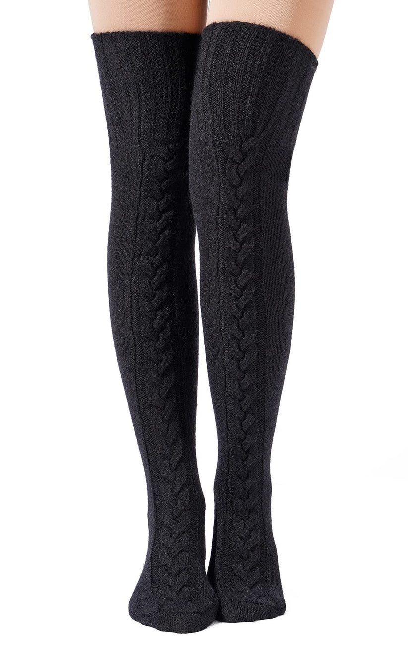 Wool Thigh High Socks Over the Knee Socks Moon Wood