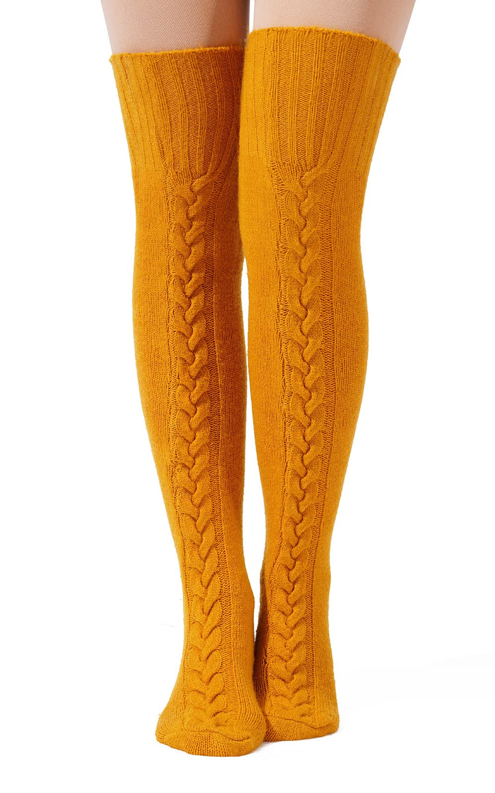 Wool Thigh High Socks Over the Knee Socks Moon Wood