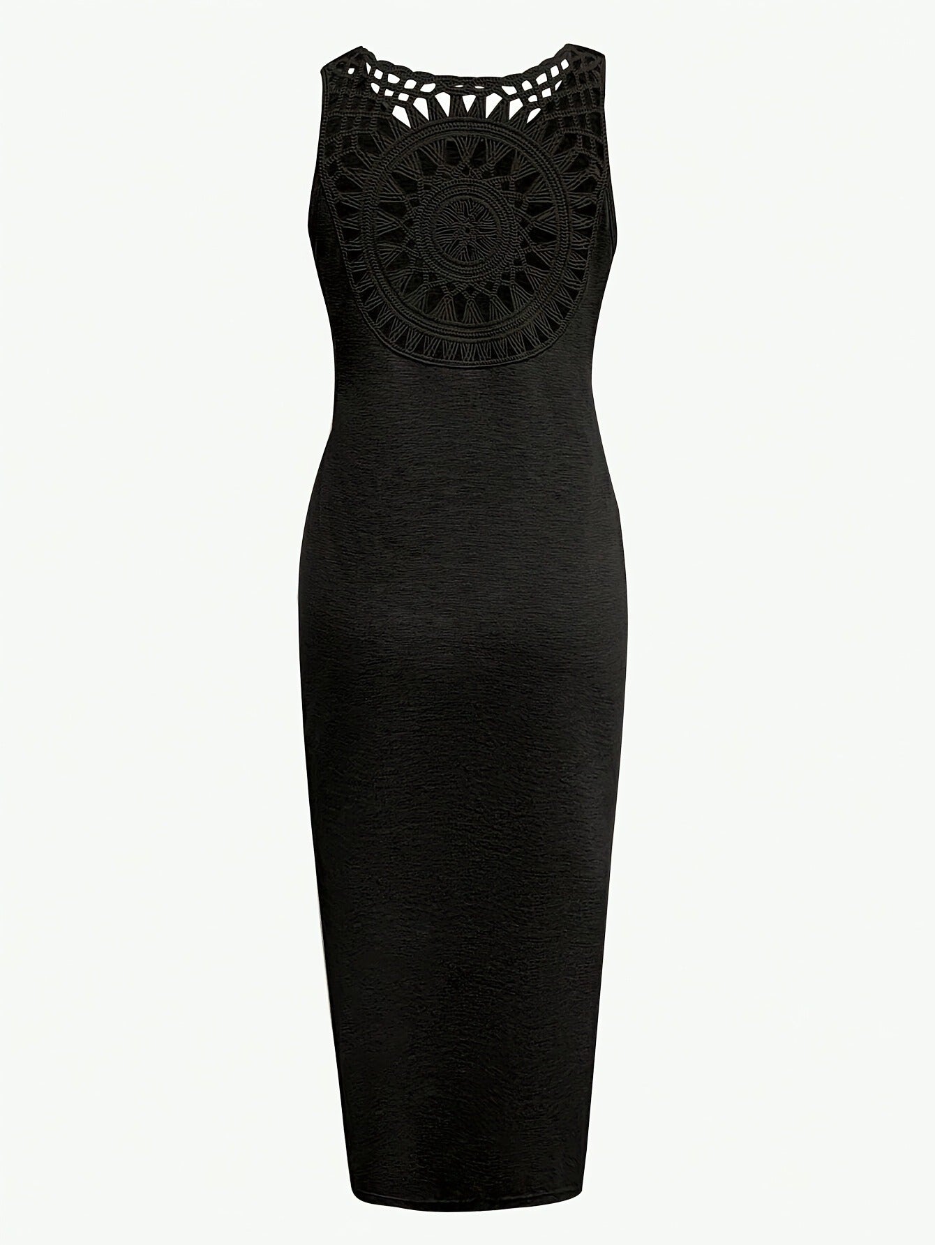 Bulk Black Sleeveless Lace Cutout Long Dress 7 Pcs product image 3
