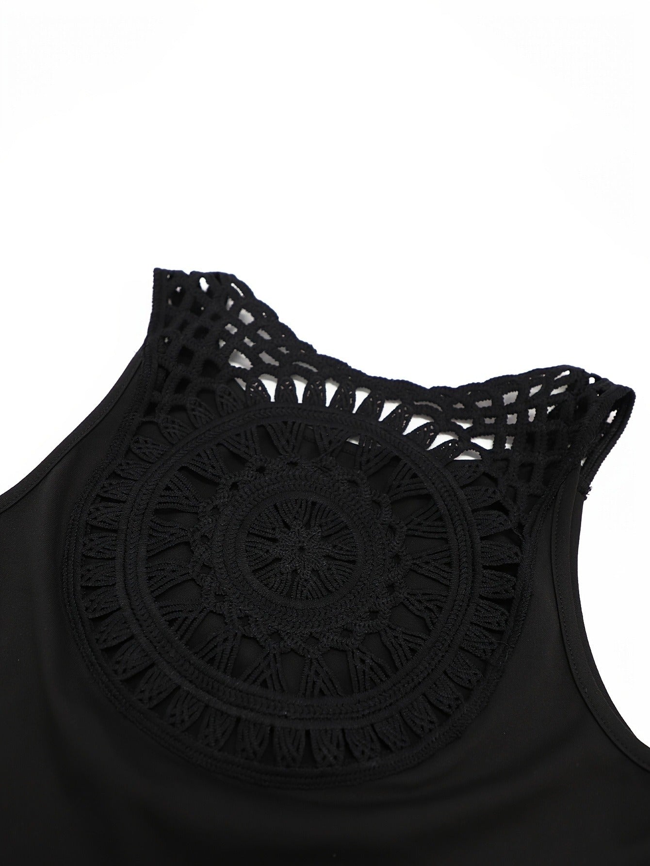 Bulk Black Sleeveless Lace Cutout Long Dress 7 Pcs product image 4