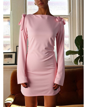 Bulk Pink Boat-Neck Bodycon Dress 12 Pcs product image 1