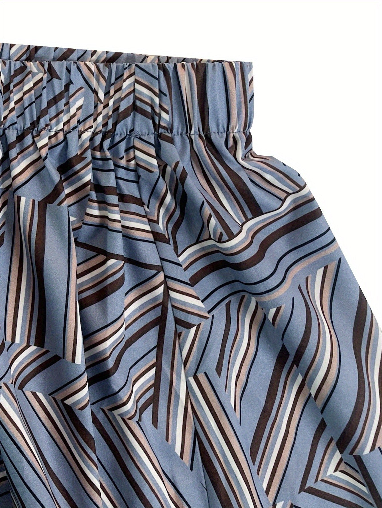 Bulk Plus-Size Light Blue Geometric Skirt 47 Pcs product image 4