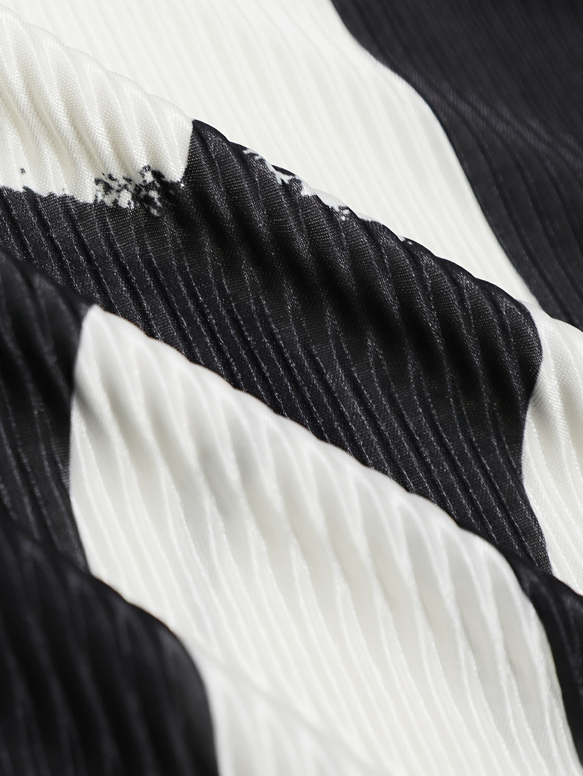Bulk Plus Size Women's Elegant Pleated Maxi Skirt Black White Abstract Art 54 Pcs product image 6