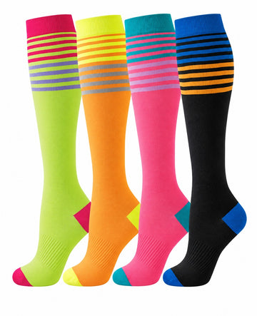 Patterned Compression Socks Knee High 6 Pair Set - 200N Essentials clean white background hero