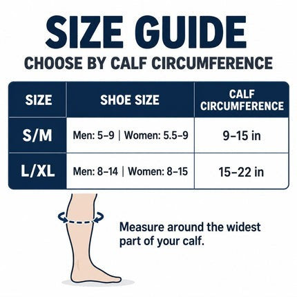 Patterned Compression Socks 6 Pair Set - Watermelon size guide for S/M and L/XL