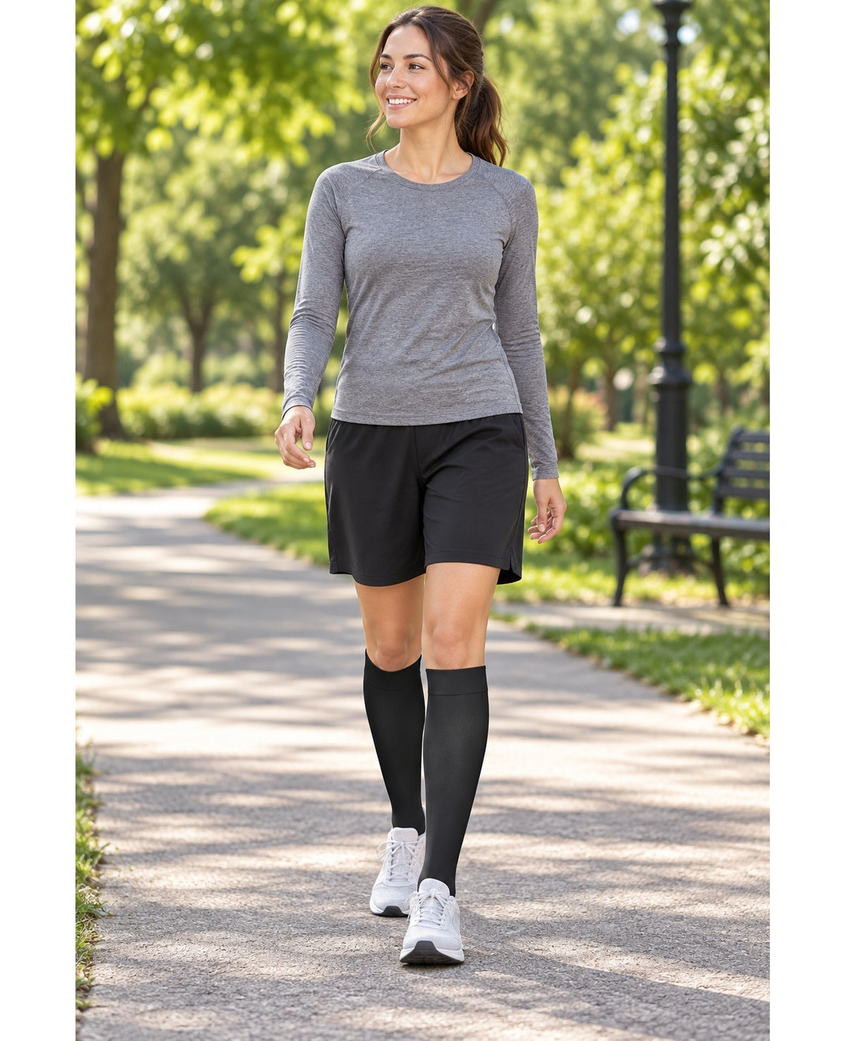 Patterned Compression Socks Knee High 8 Pair Set - Neutral Everyday Mix outdoor activity model scene