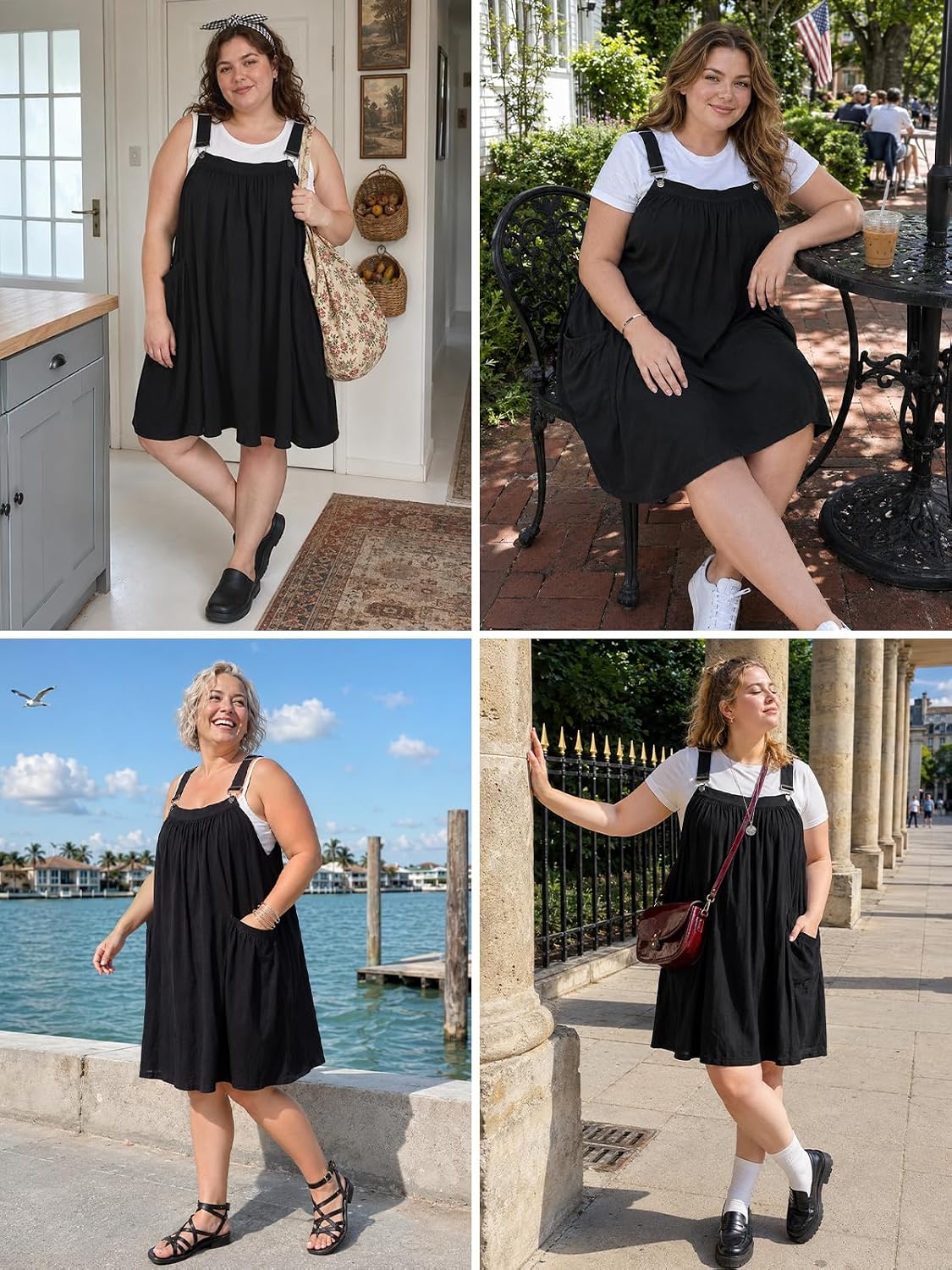Moon Wood Plus Size Black Overall Dress - view 5