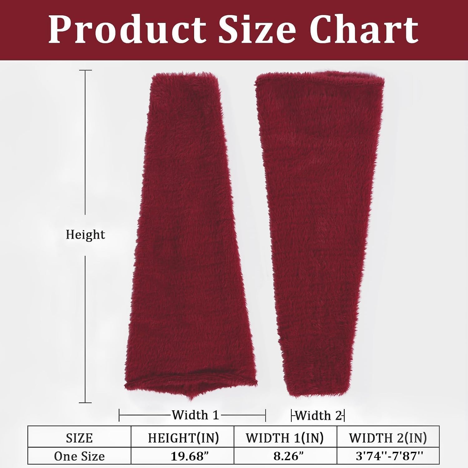 Moon Wood Burgundy Fuzzy Flared Leg Warmers - view 6