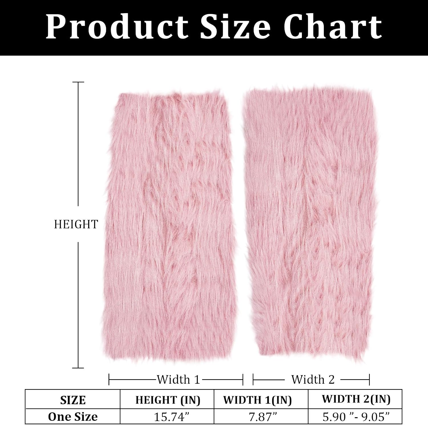 Moon Wood Fuzzy Thick Leg Warmers - Blush Pink - view 6
