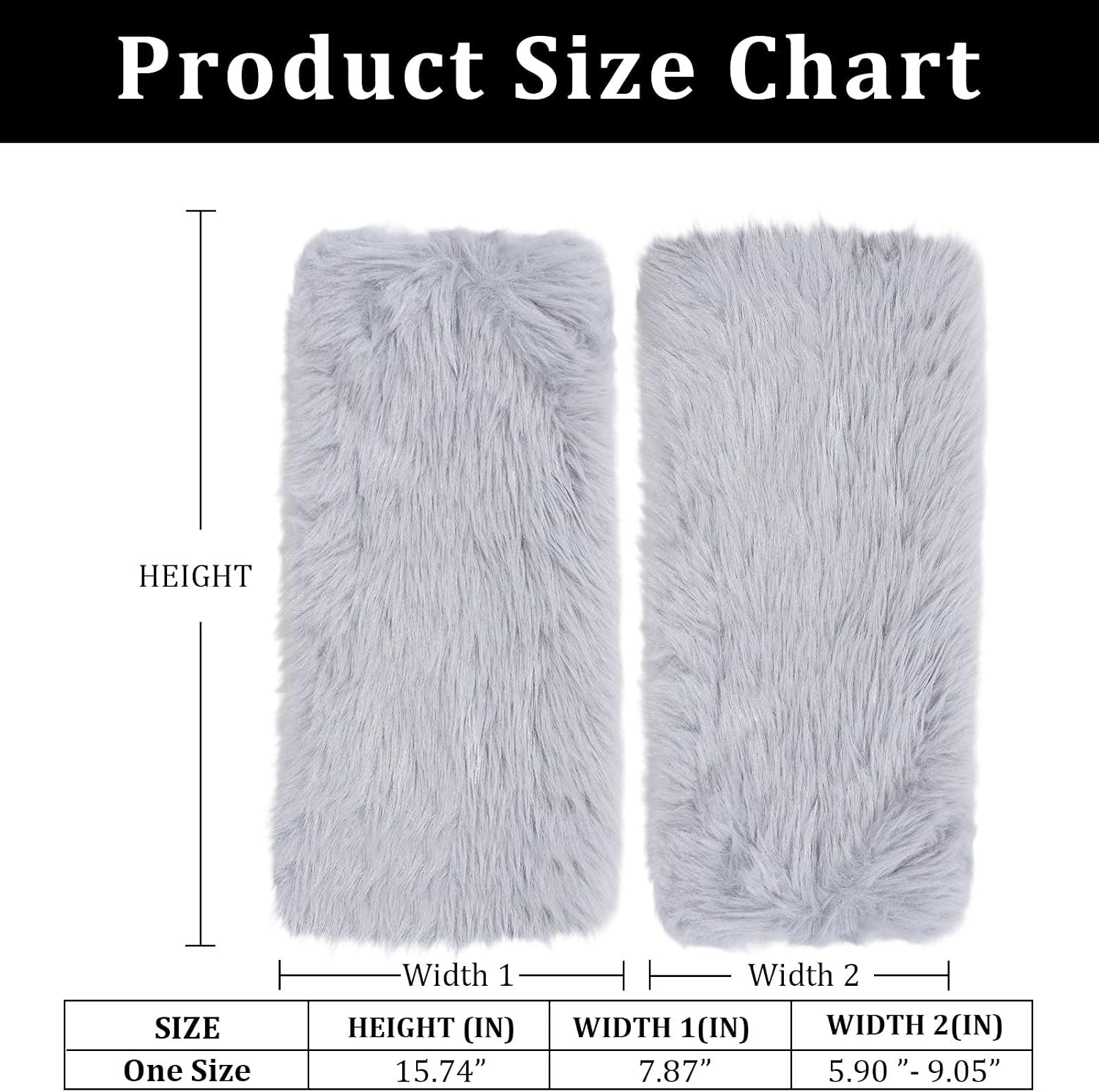 Moon Wood Fuzzy Thick Leg Warmers - Grey - view 6