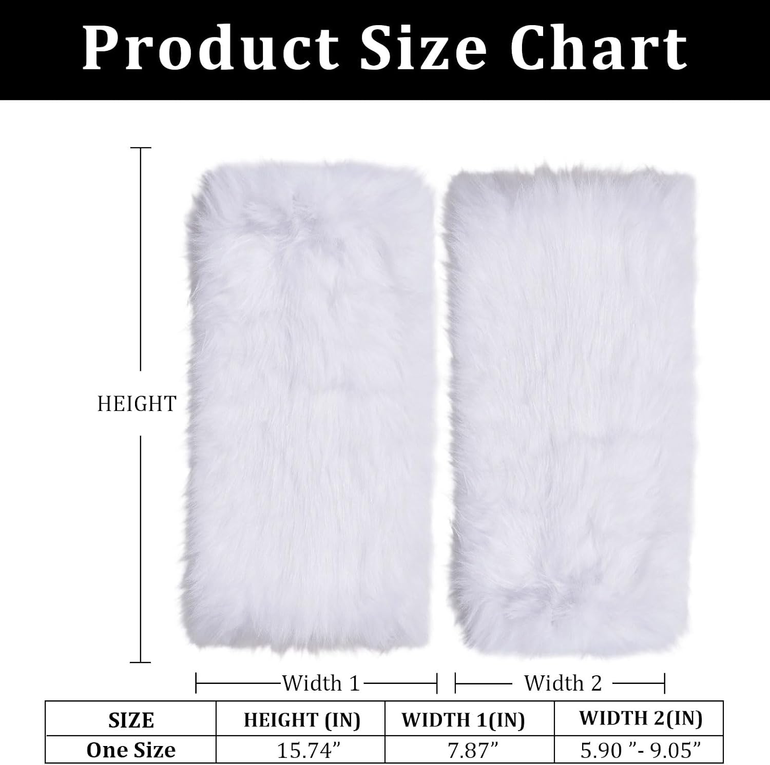 Moon Wood Fuzzy Thick Leg Warmers - White - view 6