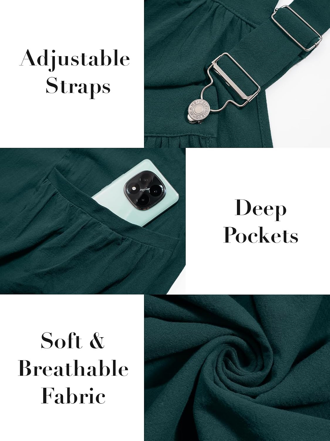 Moon Wood Plus Size Green Overall Dress - view 4