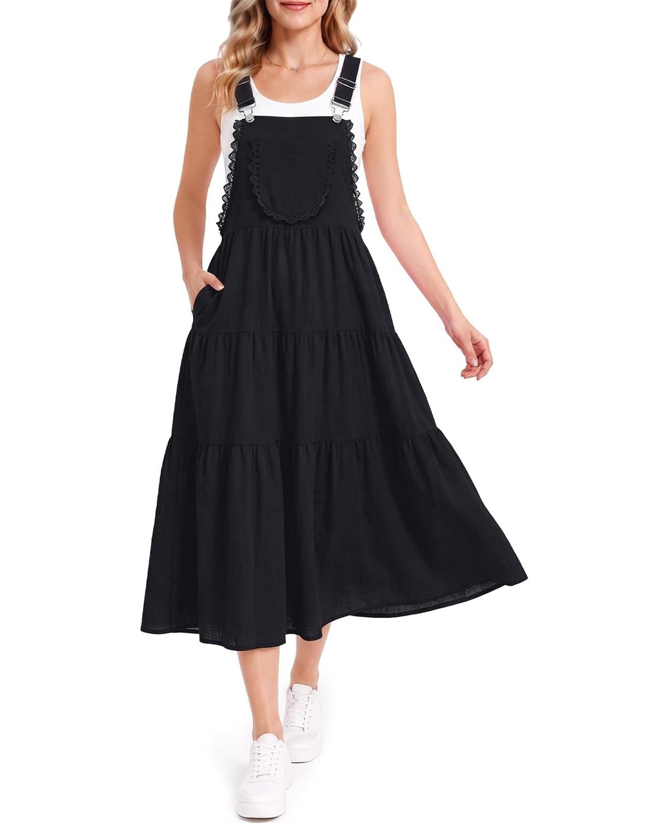 Moon Wood Black Lace Overall Dress - view 1