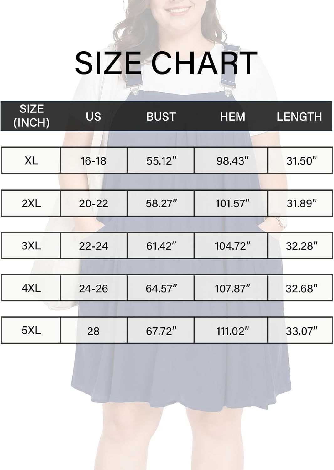 Moon Wood Plus Size Navy Overall Dress - view 7