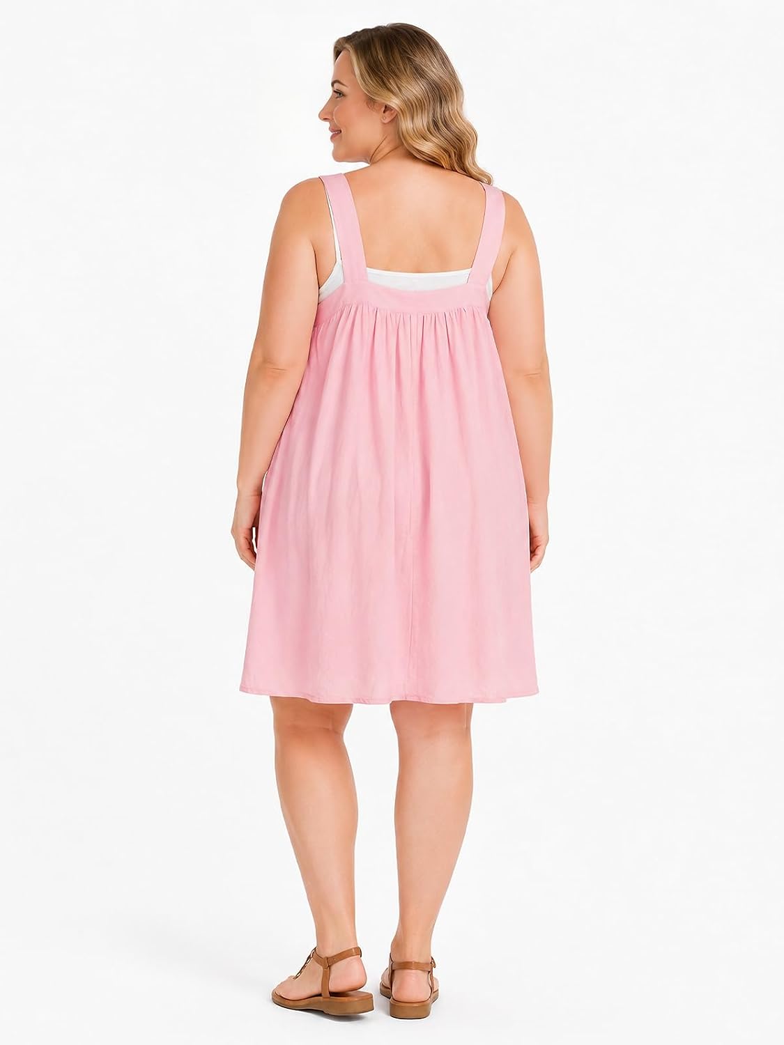 Moon Wood Plus Size Pink Overall Dress - view 3