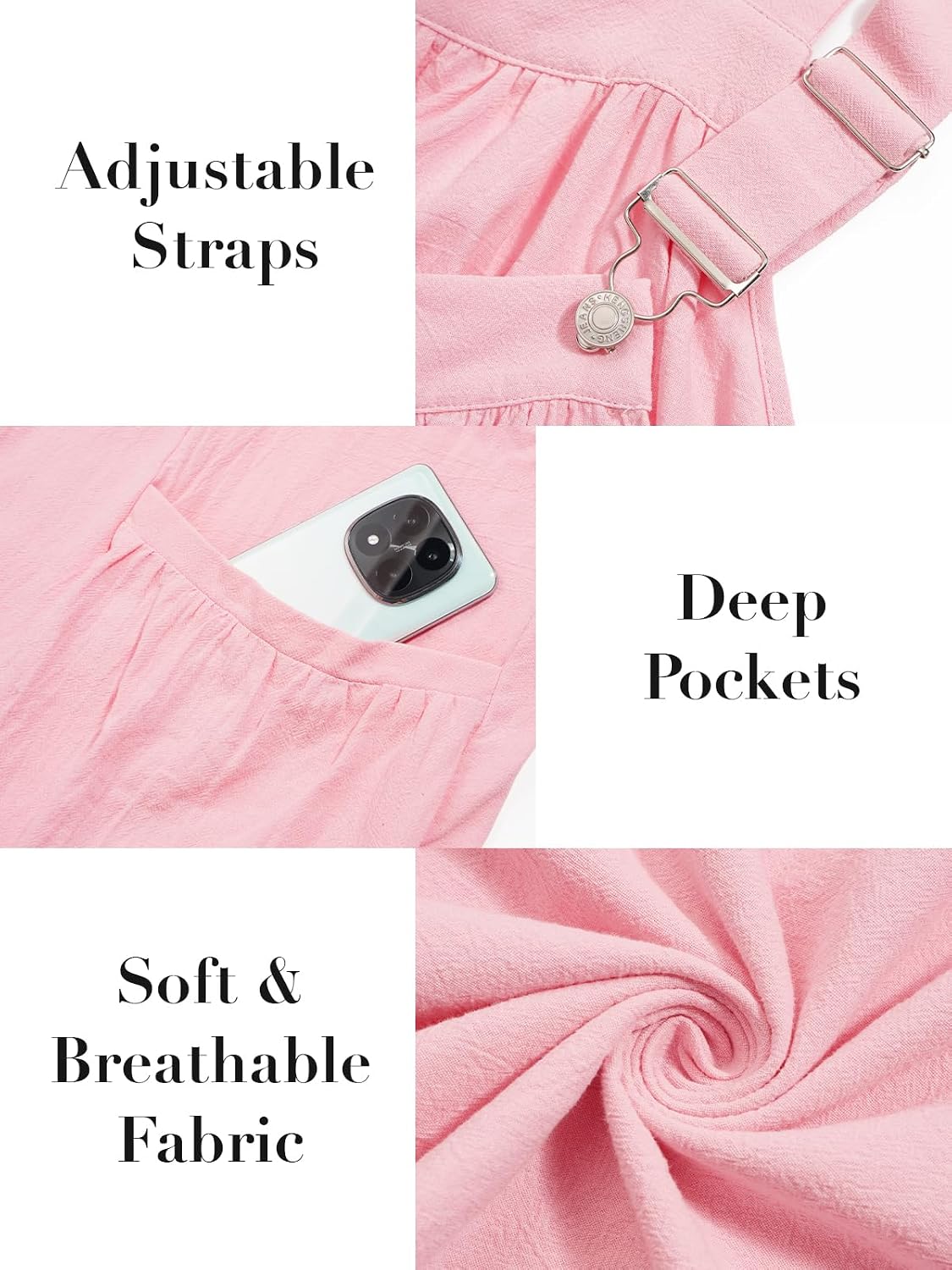 Moon Wood Plus Size Pink Overall Dress - view 4
