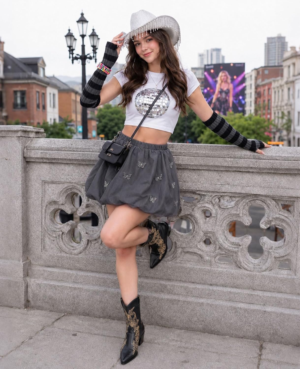 Moon Wood Plus Size Grey grey Star Kawaii Harajuku Arm Warmers - view 4