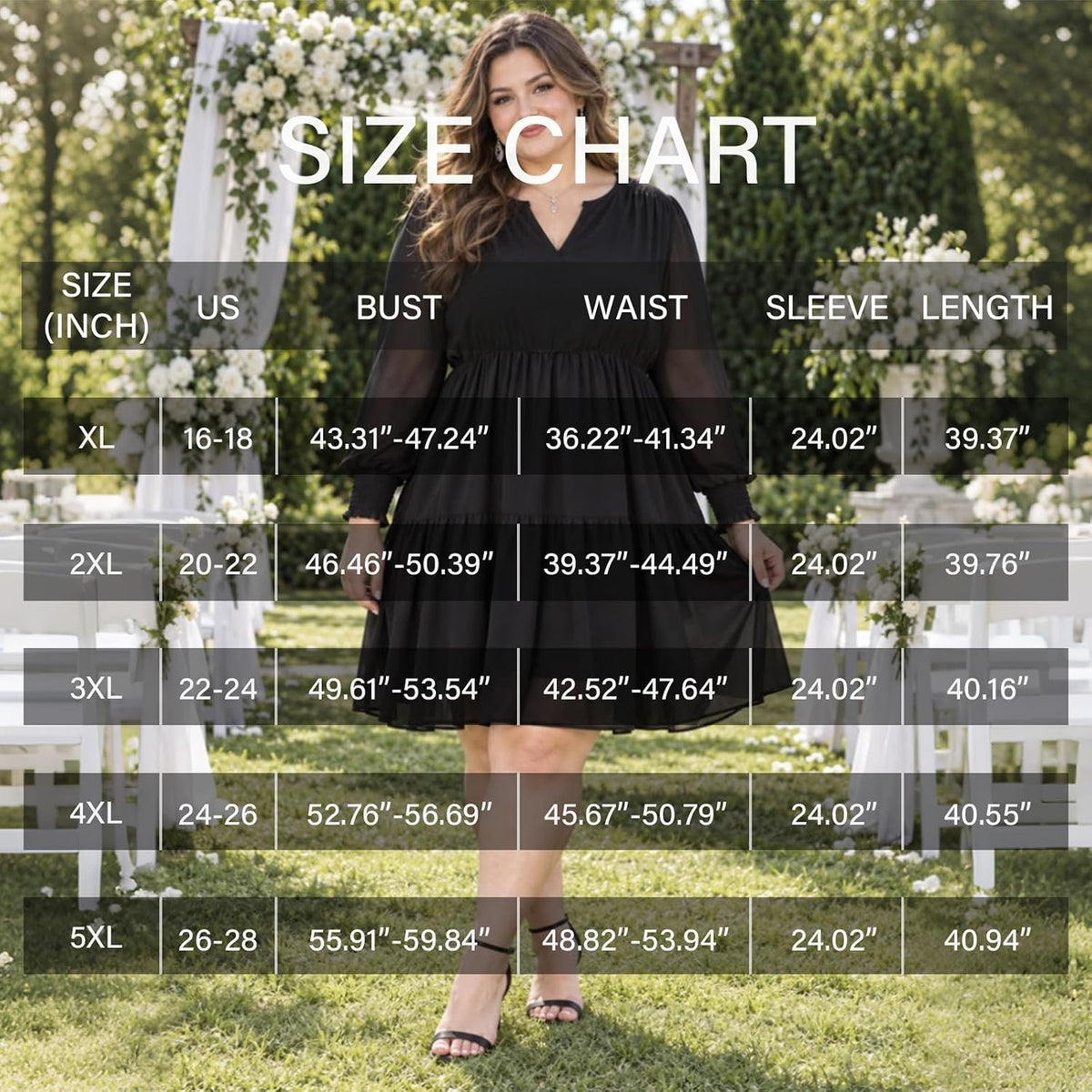 Moon Wood Plus Size Fall Dresses for Womens Long Sleeve Mini Dress with Pockets - Black