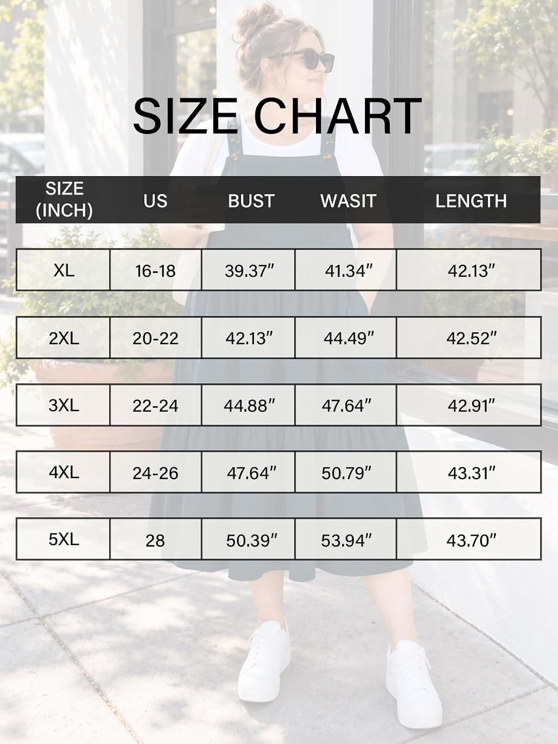 Moon Wood Plus Size Overall Dress for Women Summer Casual Maxi Jumper Dress - Navy Blue