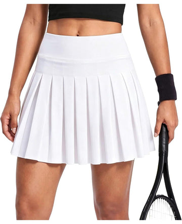 Moon Wood White Pleated Tennis Skort with Pockets - view 1