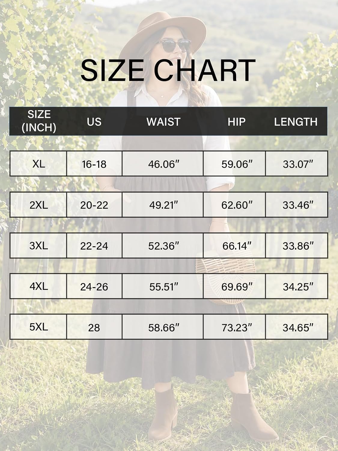 Moon Wood Women Plus Size Corduroy Pinafore Overall Dress Fall Jumper Dress - Coffee