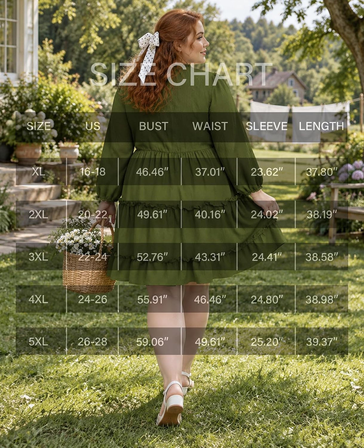 Moon Wood Womens Plus Size Fall Dresses Long Sleeve Dress Mini Dress With Pocket - Army Green