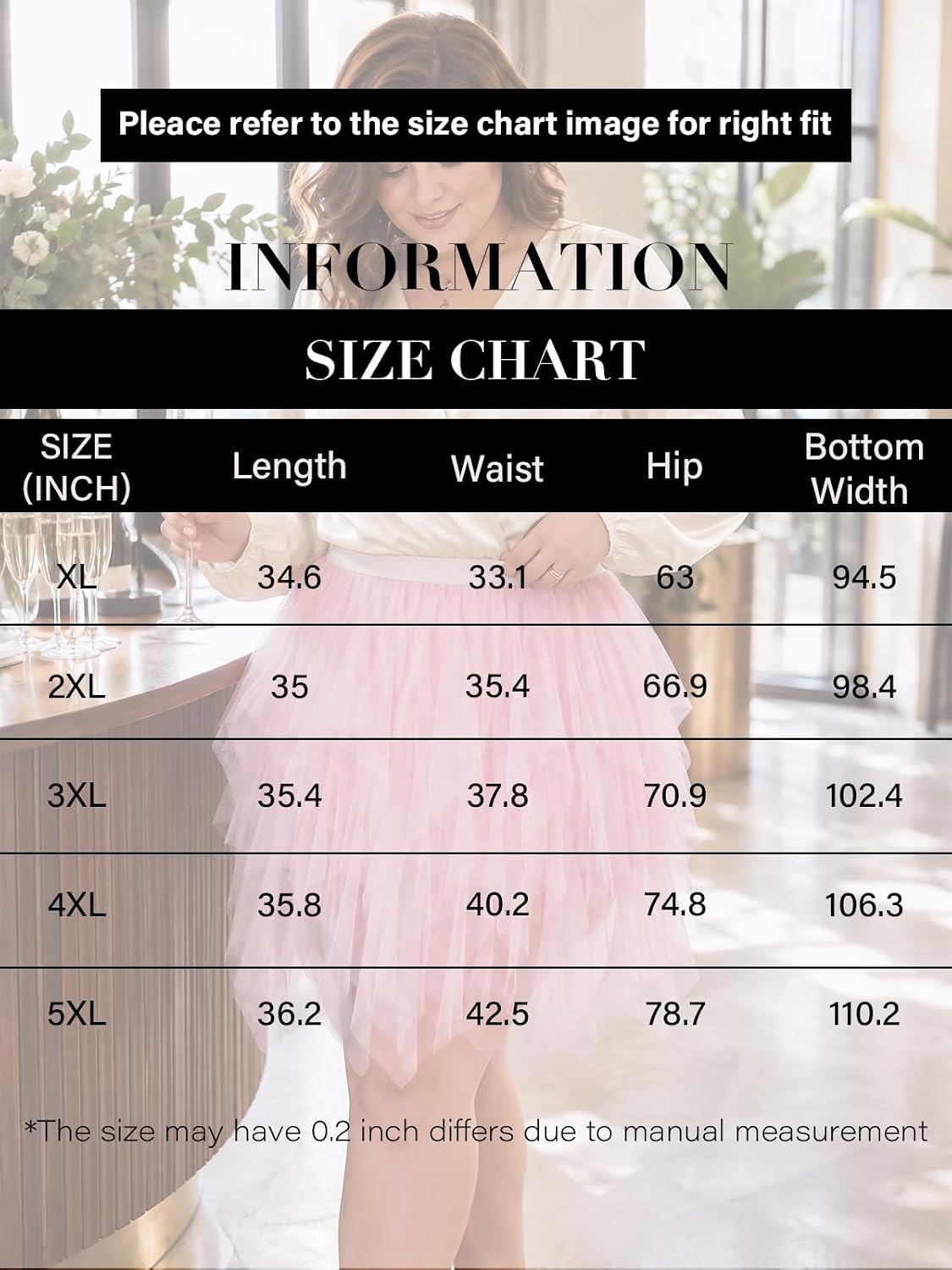 Moon Wood Womens Plus Size Tulle Mini Skirt A line Layered Fairy Skirt - Pink