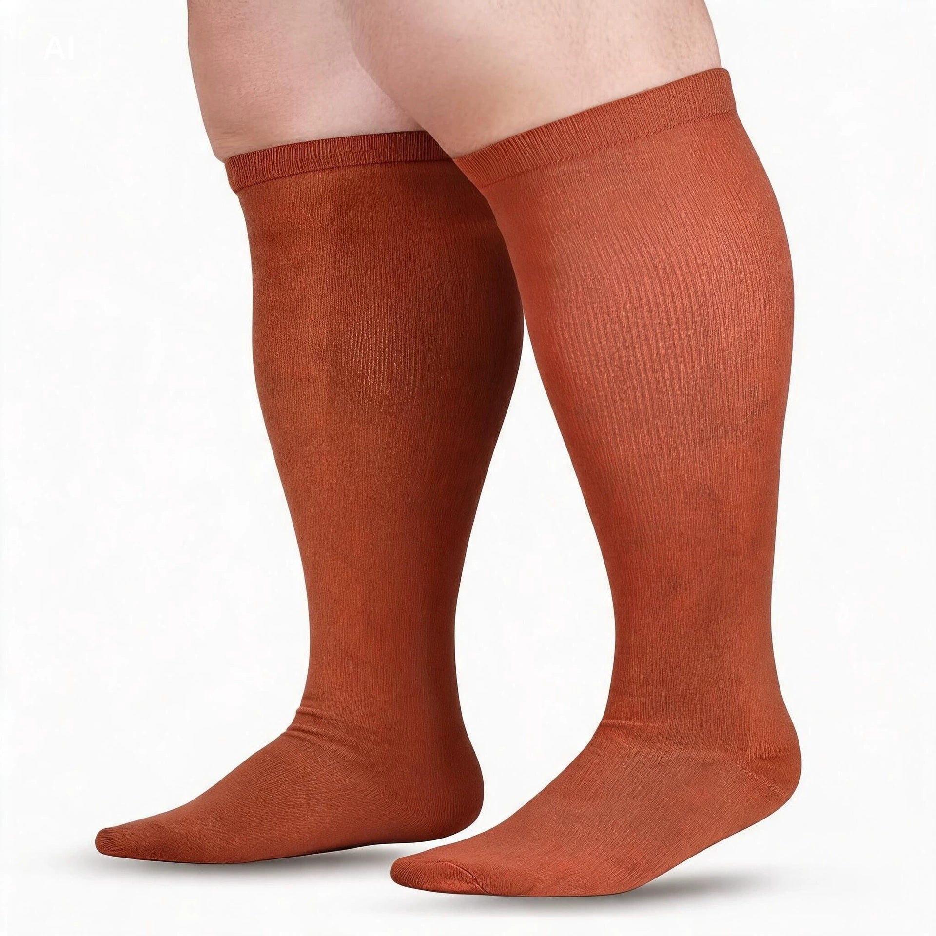 Plus Size Extra Wide Compression Socks 4 Pair Bundle - Brick Red Essentials Brick Red exact 1688 variant product image