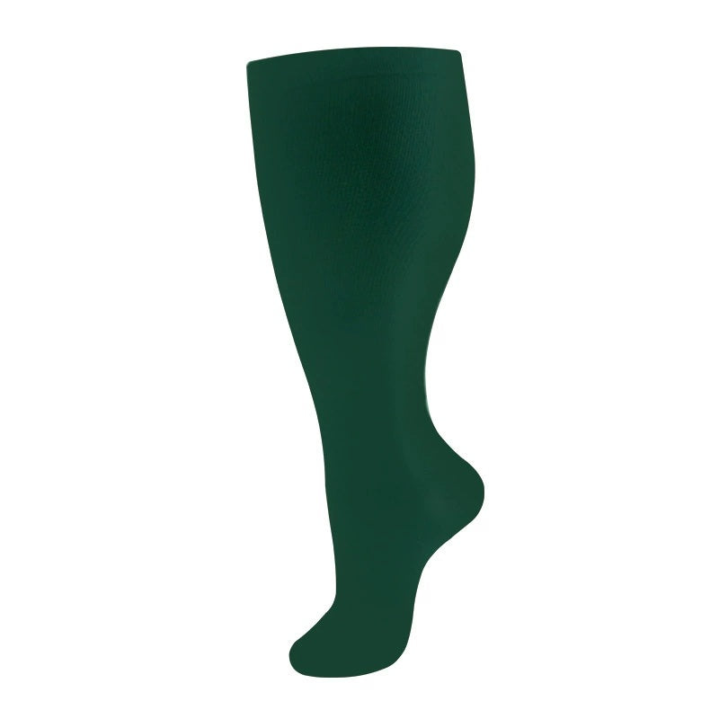 Plus Size Extra Wide Compression Socks 4 Pair Bundle - Brick Red Essentials Forest Green exact 1688 variant product image