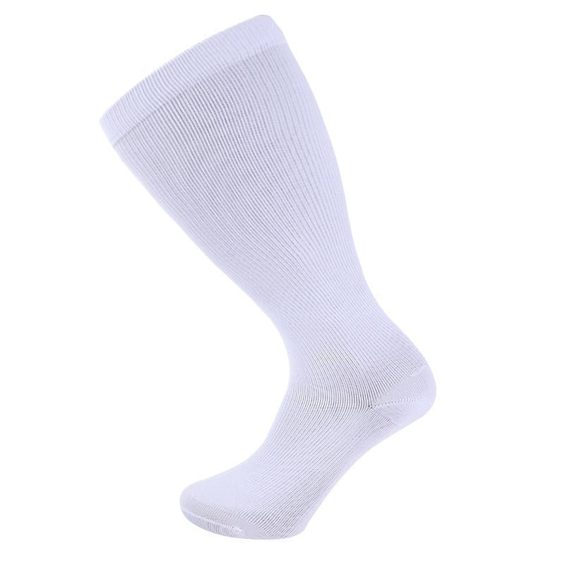 White plus size extra wide compression sock product view