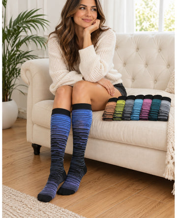 7 Pack Compression Socks for Women Men - Indoor Lifestyle Variant Image