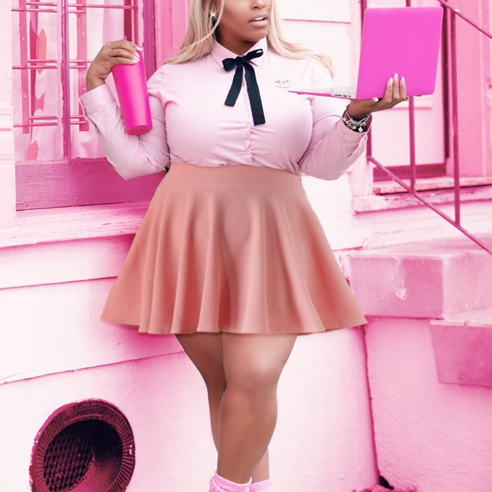 Denim & Pink African Print Skirt | kayraimports.com – Kayra Imports