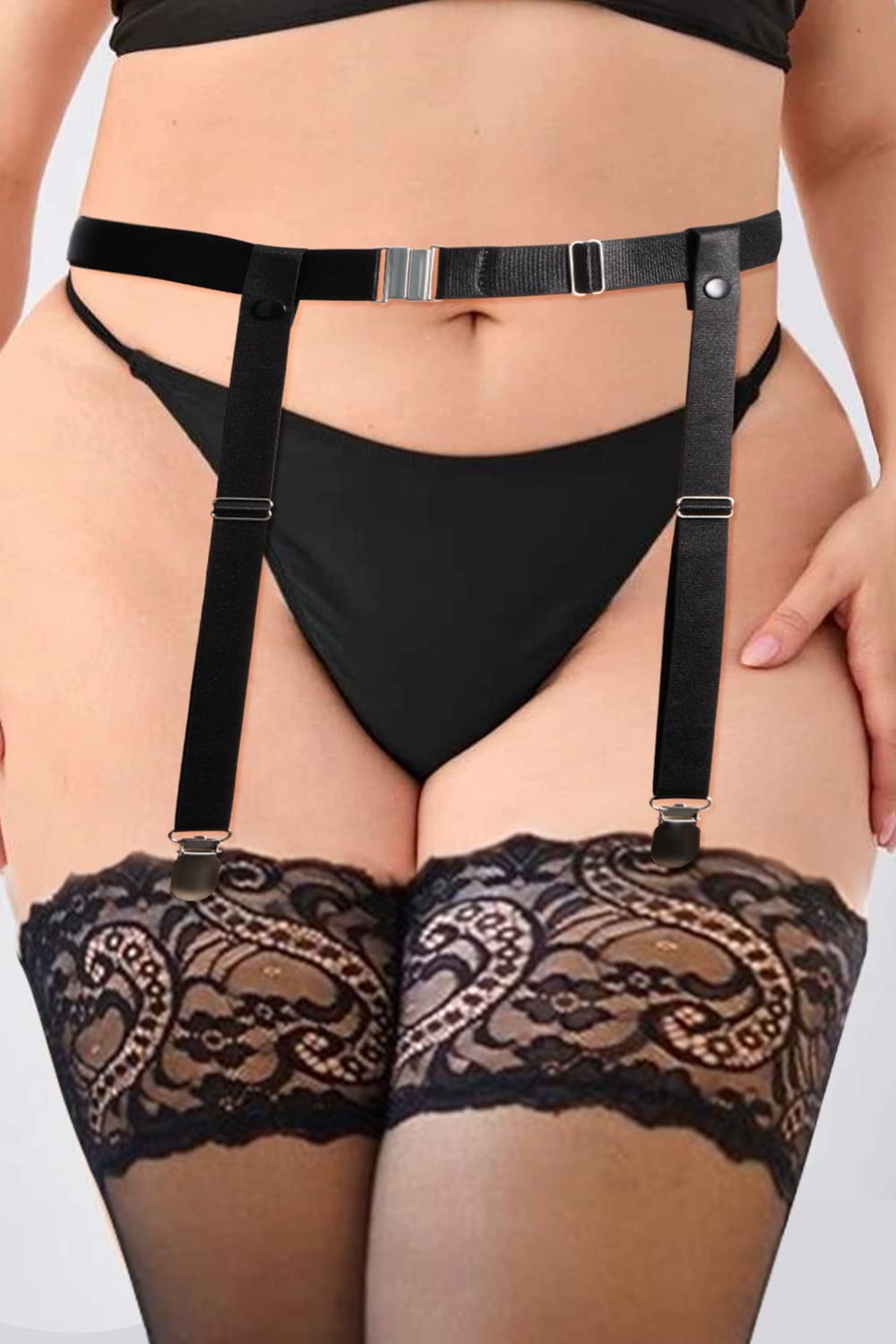 Plus Size Adjustable High Elastic Garter Belt | Moon Wood Plus Size Adjustable High Elastic Garter Belt | Moon Wood