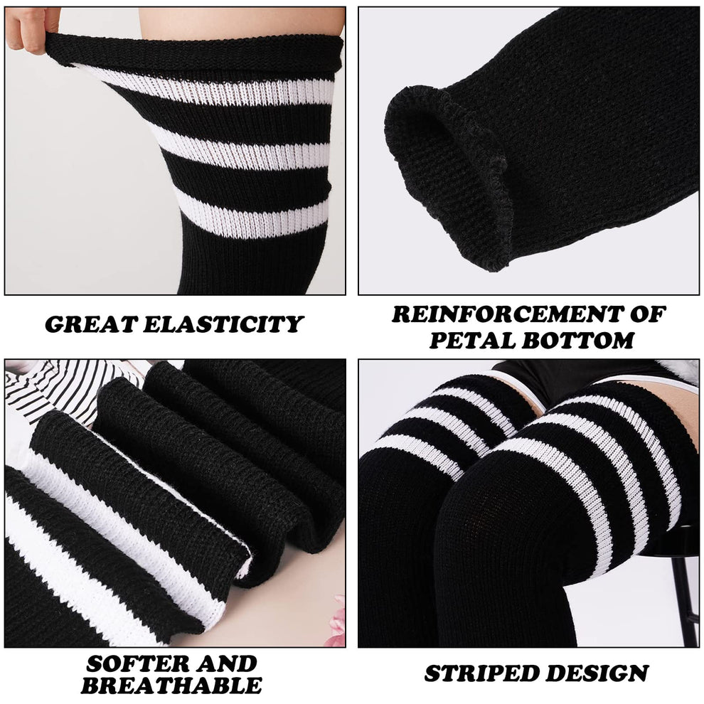Plus Size Leg Warmers for WomenBlack White Moon Wood