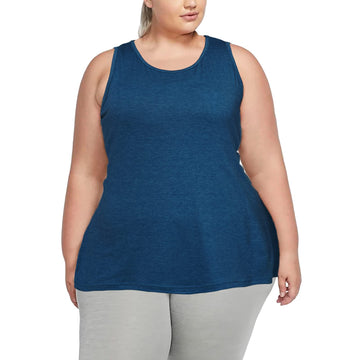Plus Size Tank Tops for Women Summer Sleeveless T-Shirts Loose-Navy Blue - Moon Wood