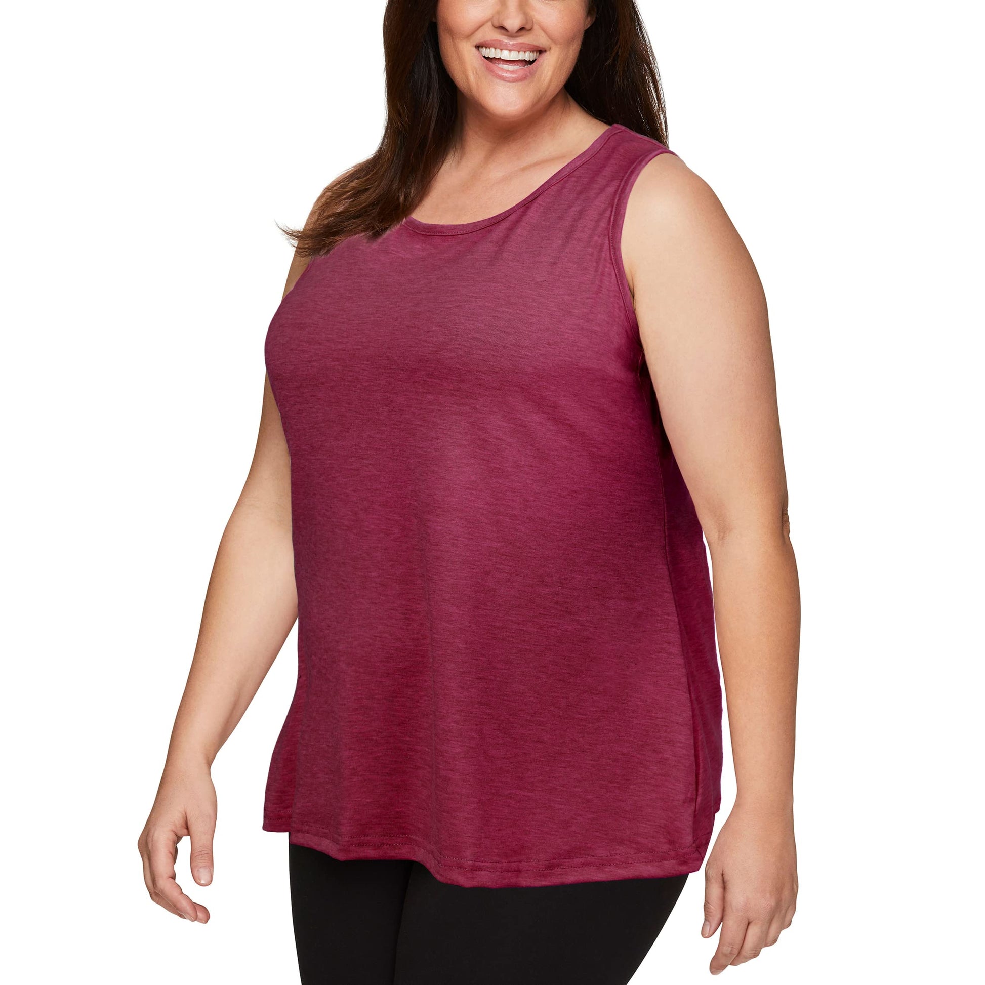 Plus Size Tank Tops for Women V Neck Knit - Green丨Moon Wood