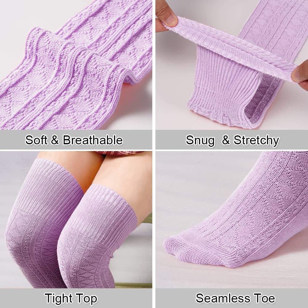 Thigh High Socks Boot Sock Women-Lavender - Moon Wood