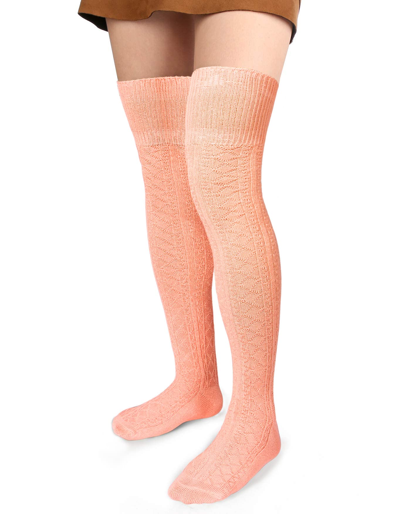 Thigh High Socks Boot Sock Women-Light Orange丨Moon Wood
