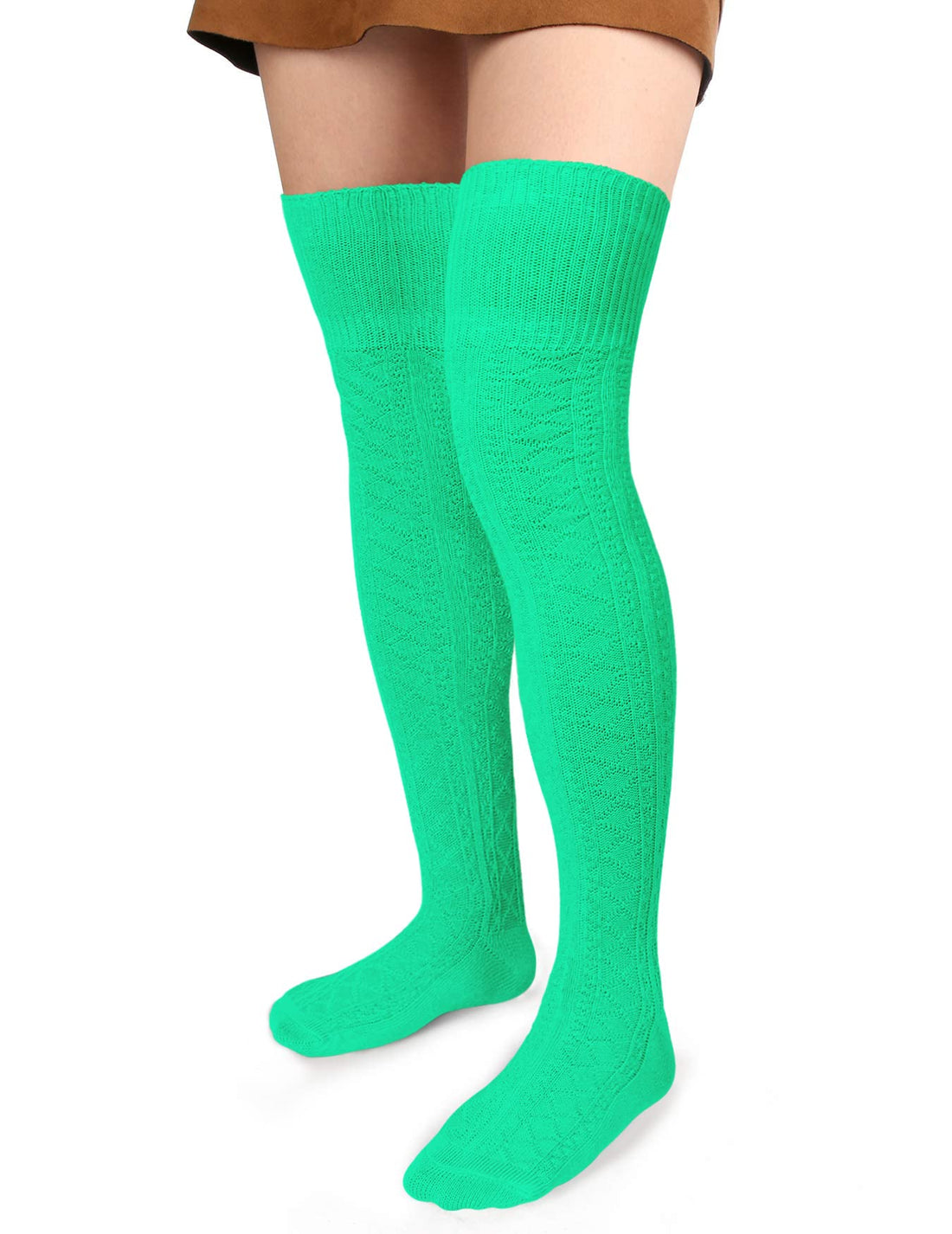 Thigh High Socks Boot Sock WomenMint Green丨Moon Wood